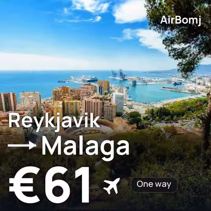 Reykjavik → Malaga for €61