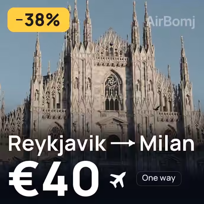 Reykjavik → Milan for €40