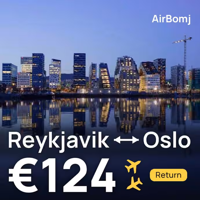 Reykjavik → Oslo for €124
