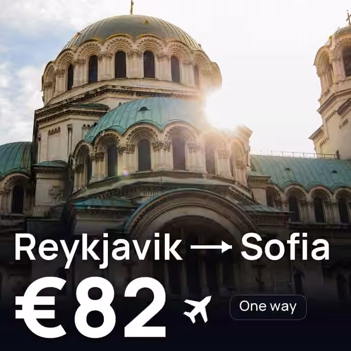 Reykjavik → Sofia for €82