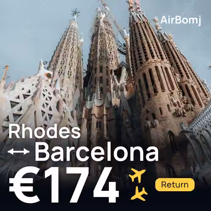 Rhodes → Barcelona for €174