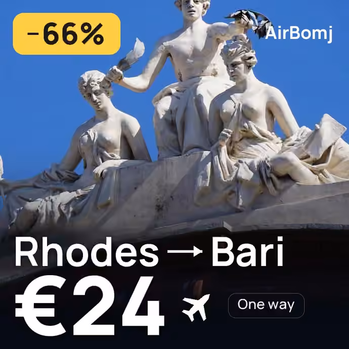 Rhodes → Bari for €24