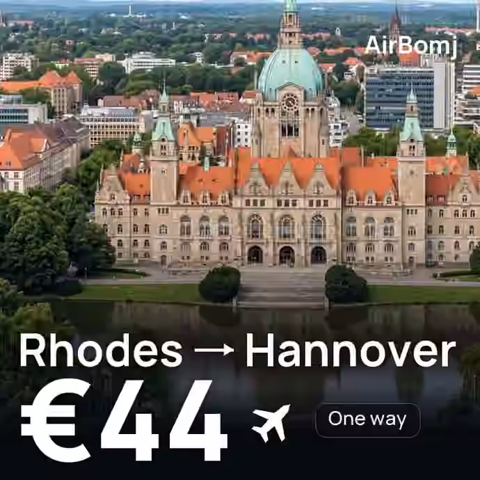 Rhodes → Hannover for €44