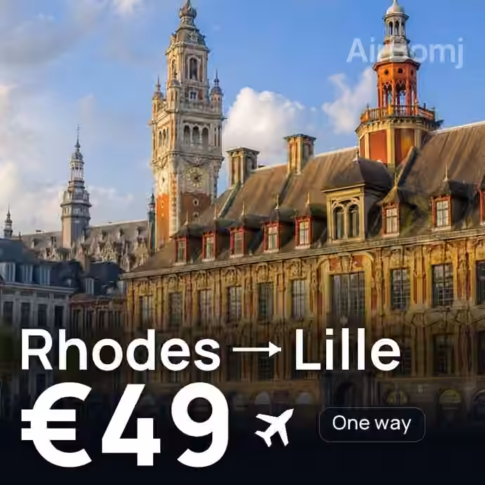Rhodes → Lille for €49