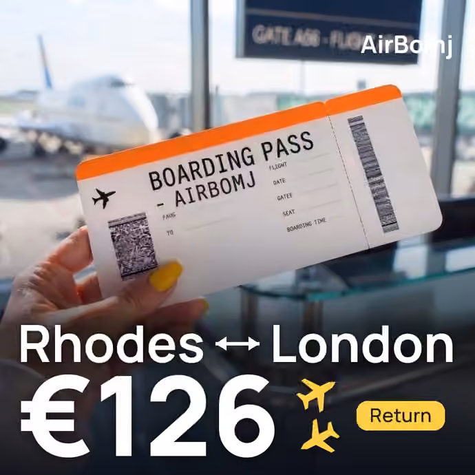 Rhodes → London for €126