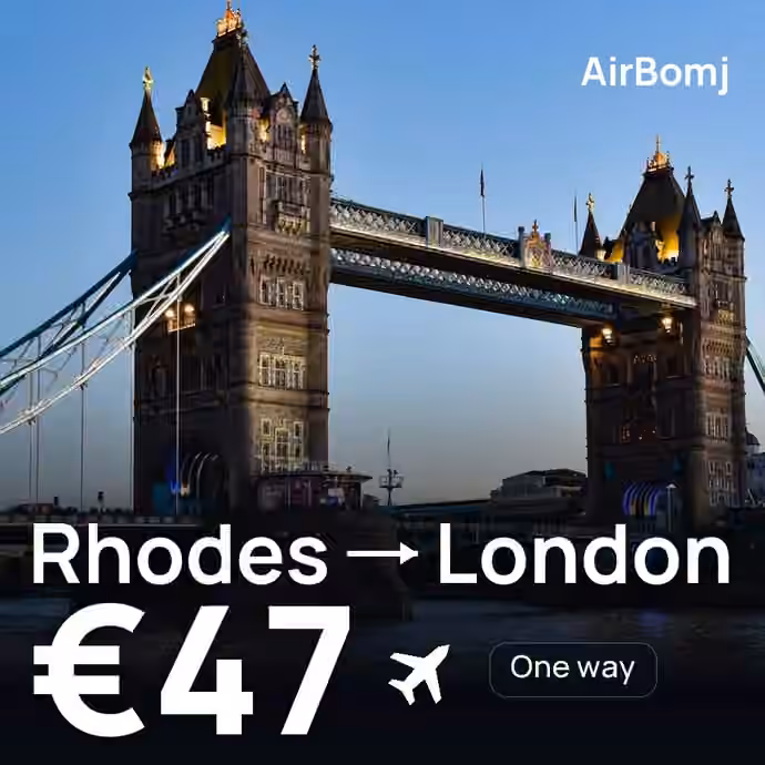 Rhodes → London for €47