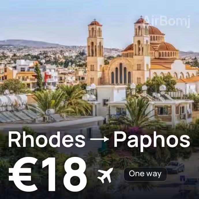 Rhodes → Paphos for €18
