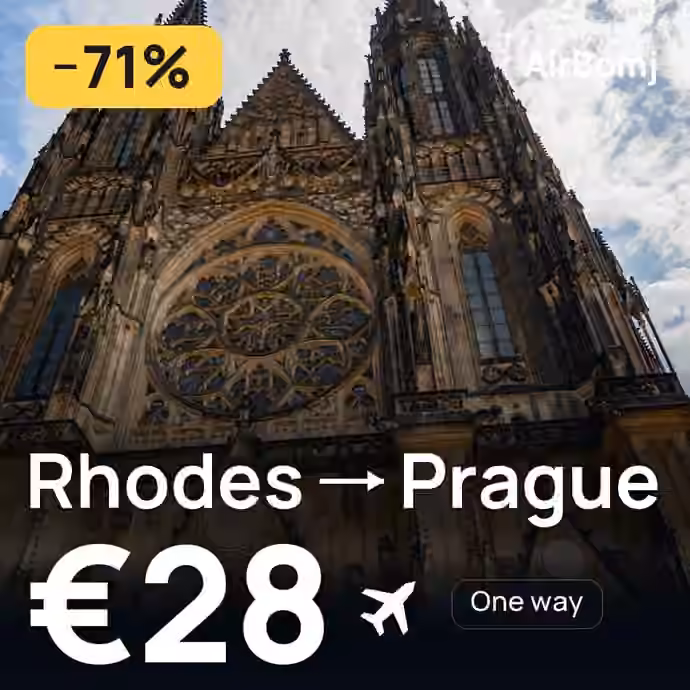 Rhodes → Prague for €28