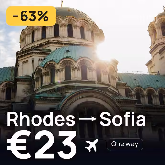 Rhodes → Sofia for €23