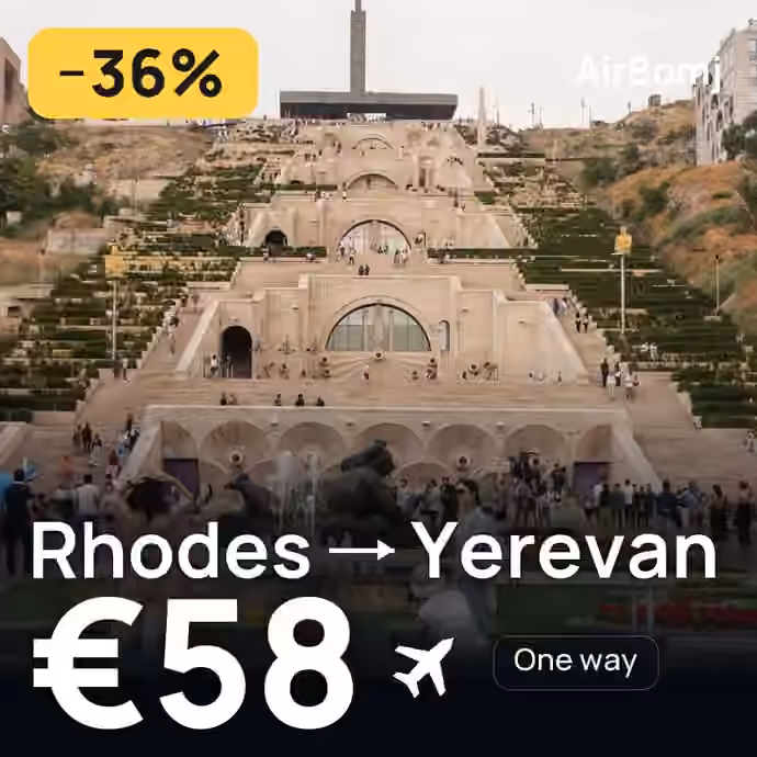 Rhodes → Yerevan for €58