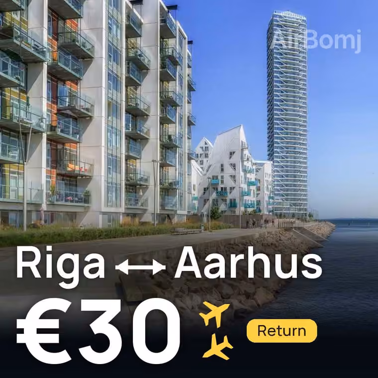 Riga → Aarhus for €30