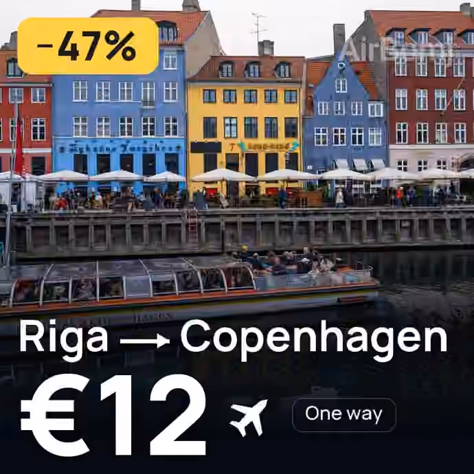 Riga → Copenhagen for €12