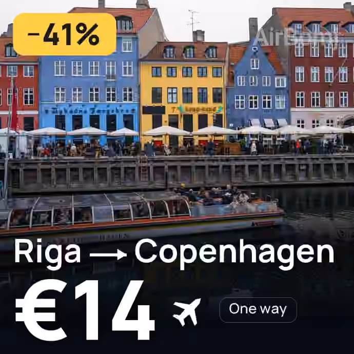 Riga → Copenhagen for €14