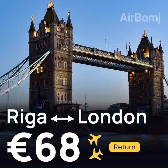 Riga → London for €68