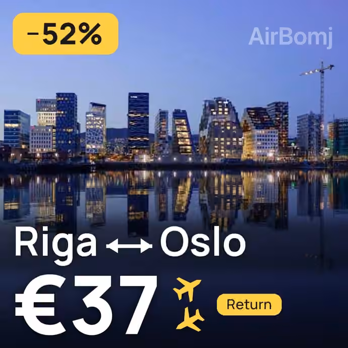 Riga → Oslo for €37