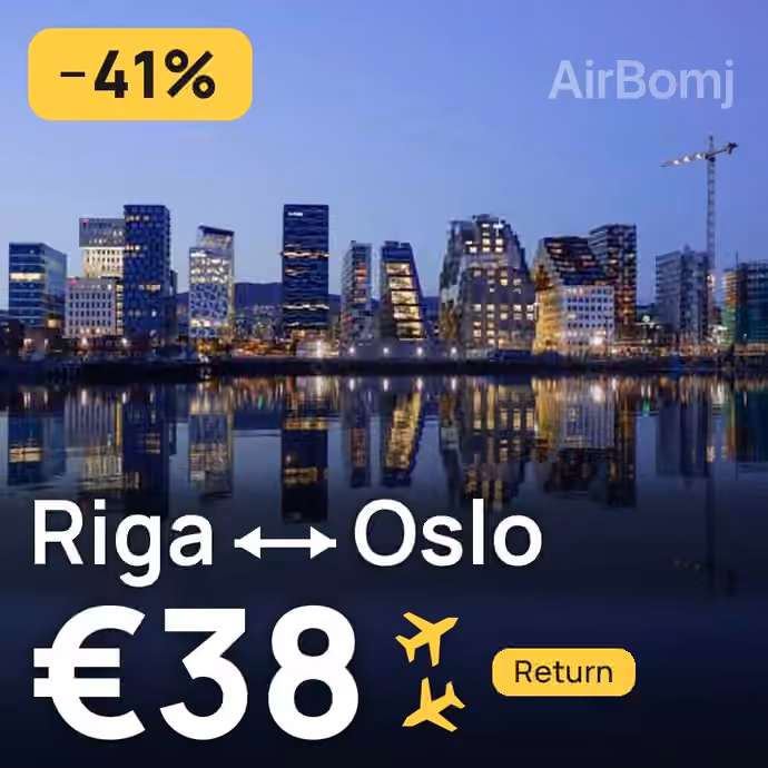 Riga → Oslo for €38