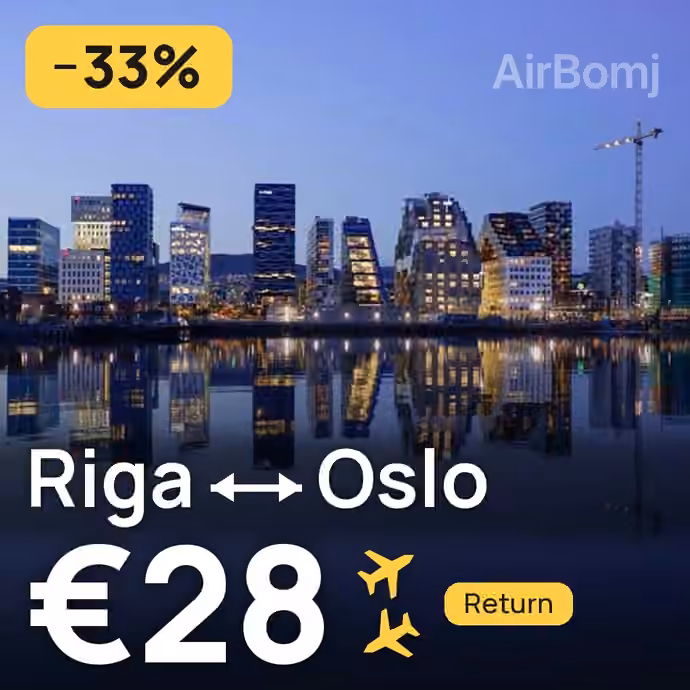 Riga → Oslo for €28