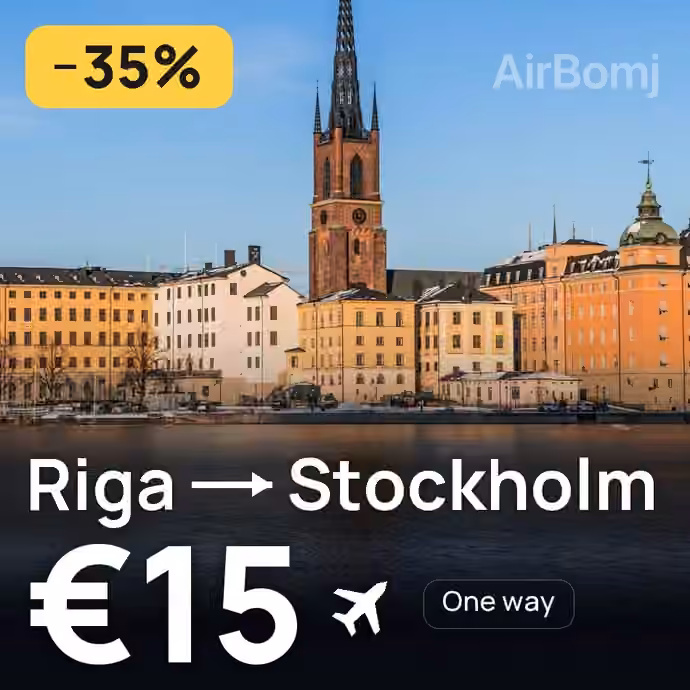Riga → Stockholm for €15
