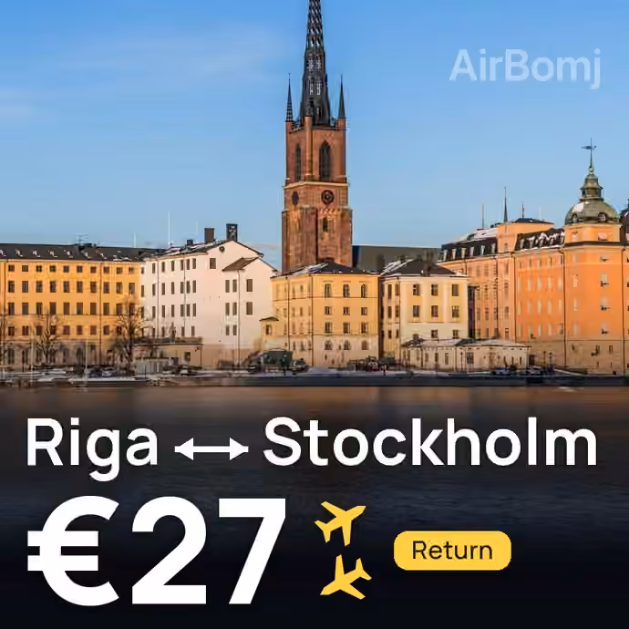 Riga → Stockholm for €27