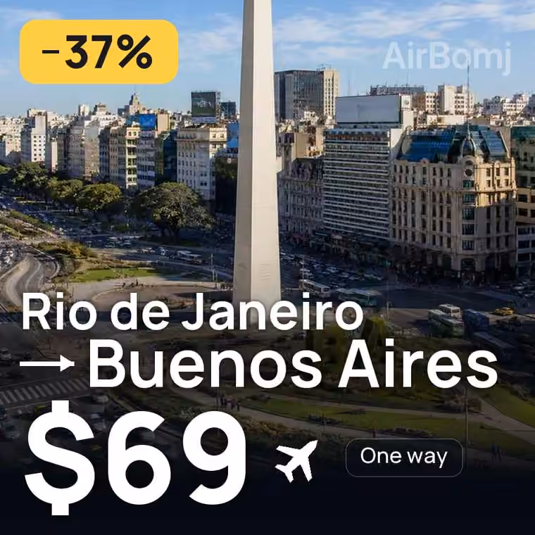 Rio de Janeiro → Buenos Aires for $69