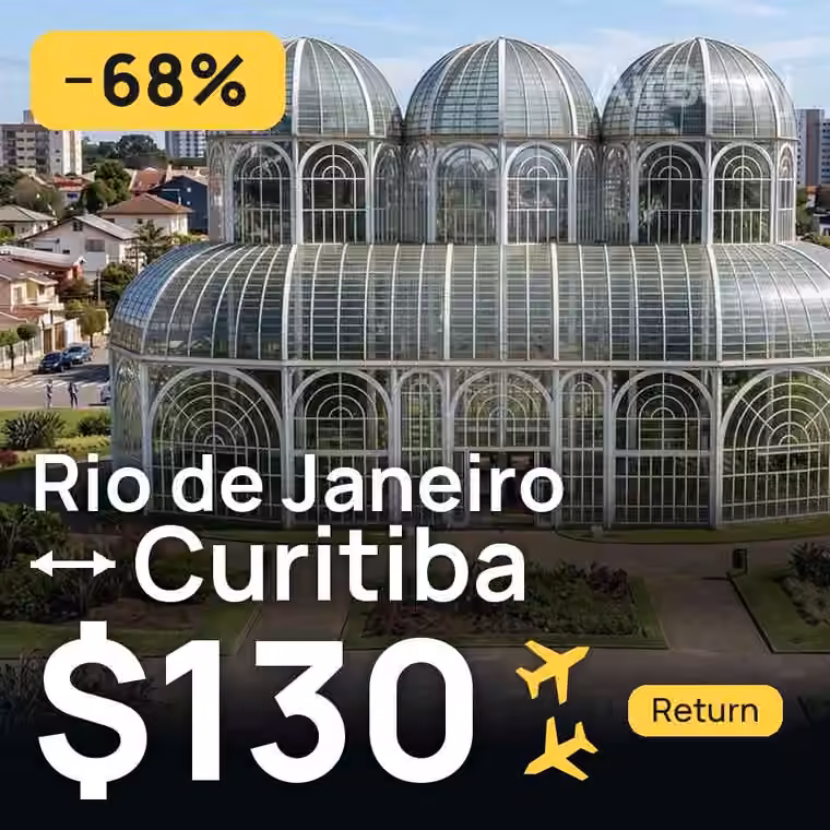 Rio de Janeiro → Curitiba for $130