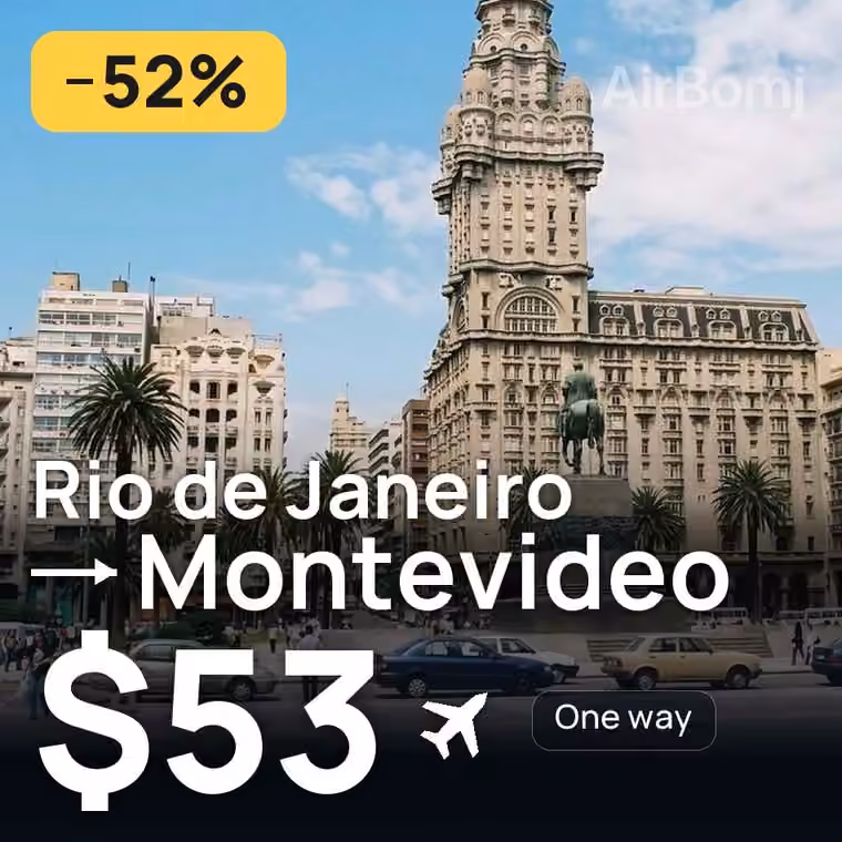 Rio de Janeiro → Montevideo for $53