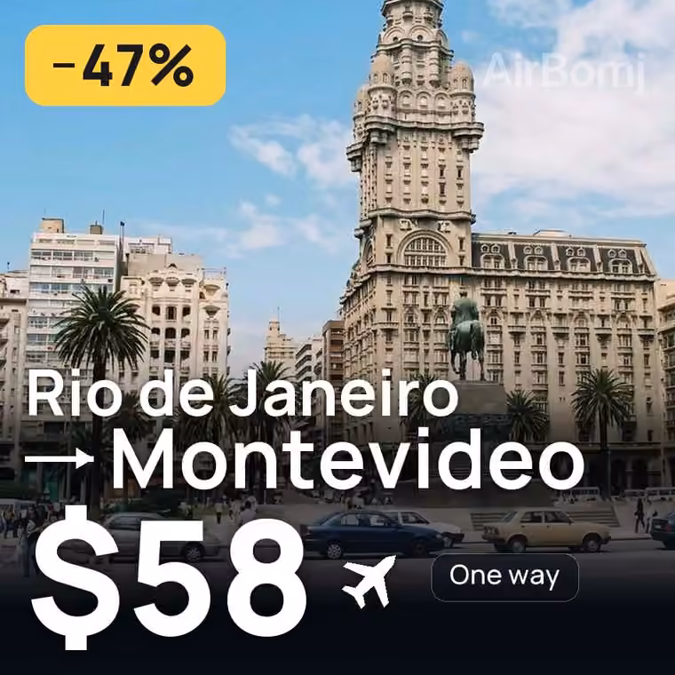 Rio de Janeiro → Montevideo for $58