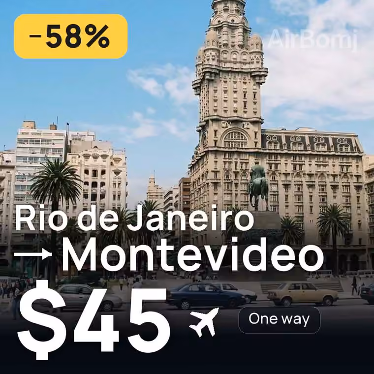 Rio de Janeiro → Montevideo for $45