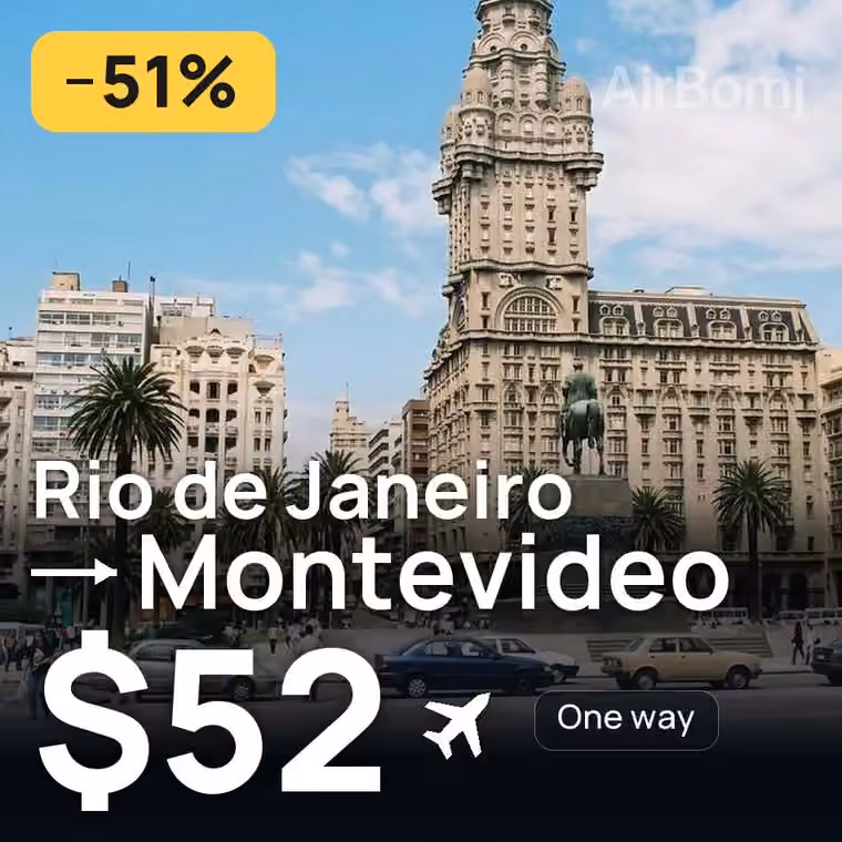 Rio de Janeiro → Montevideo for $52
