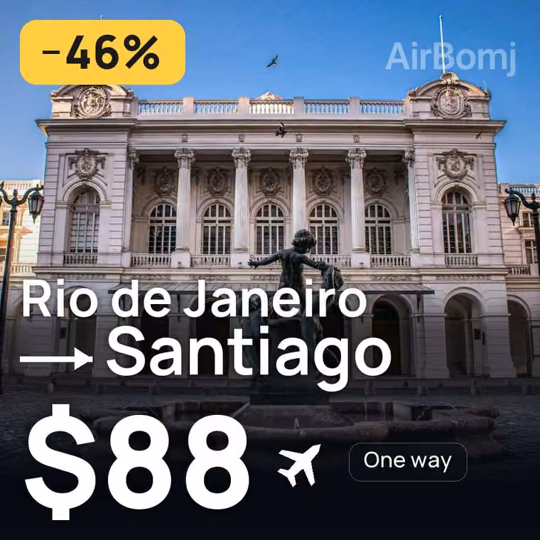 Rio de Janeiro → Santiago for $88