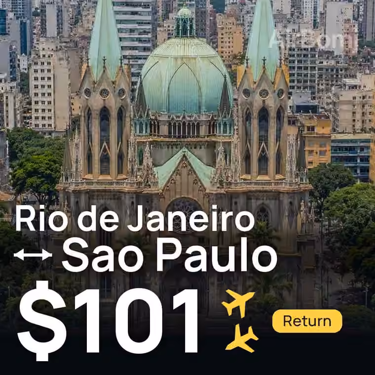 Rio de Janeiro → Sao Paulo for $101