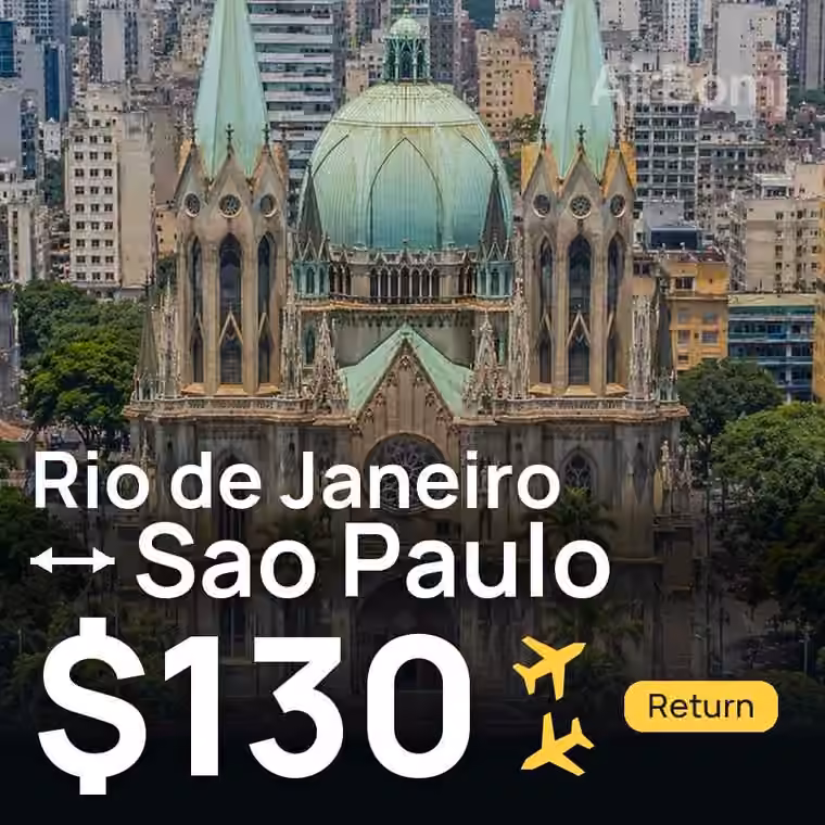 Rio de Janeiro → Sao Paulo for $131