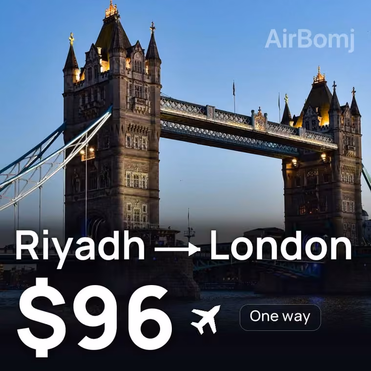 Riyadh → London for $96