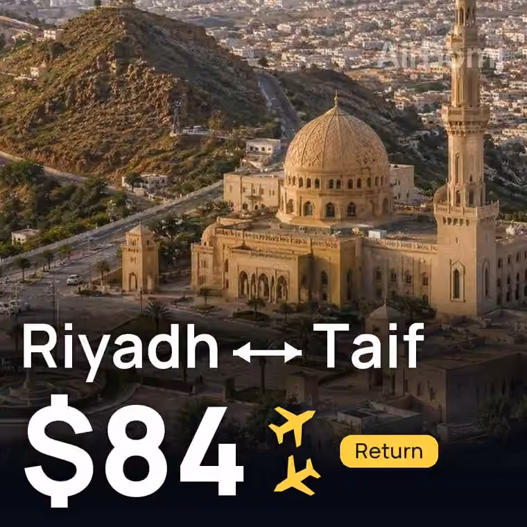 Riyadh → Taif for $84