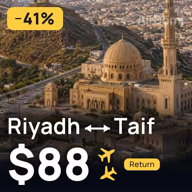 Riyadh → Taif for $88