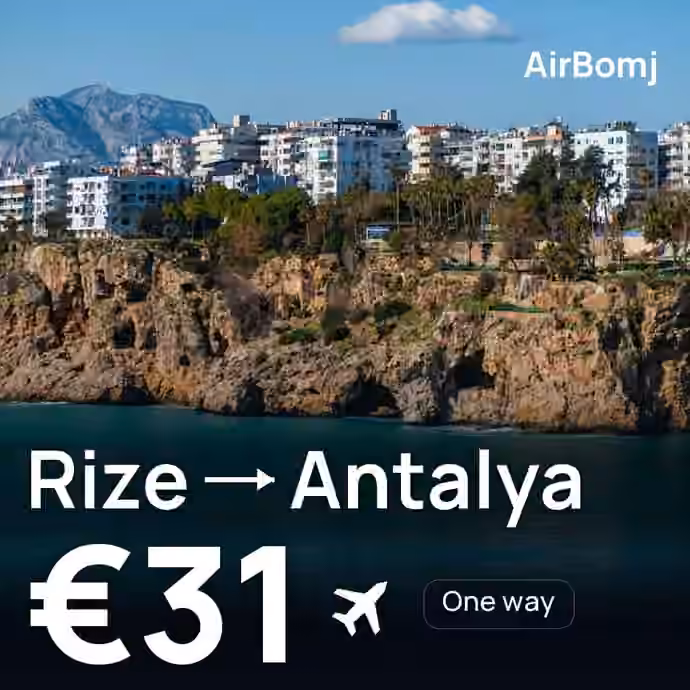 Rize → Antalya for €31