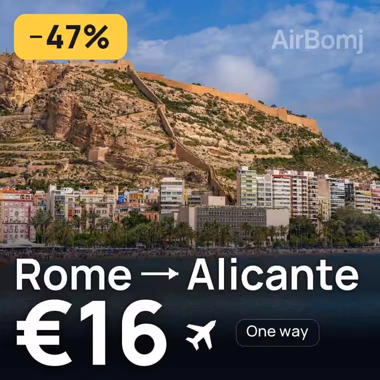 Rome → Alicante for €16