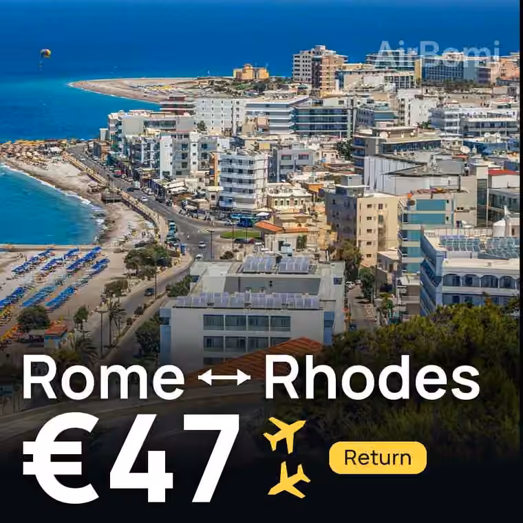 Rome → Rhodes for €47