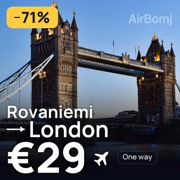Rovaniemi → London for €29