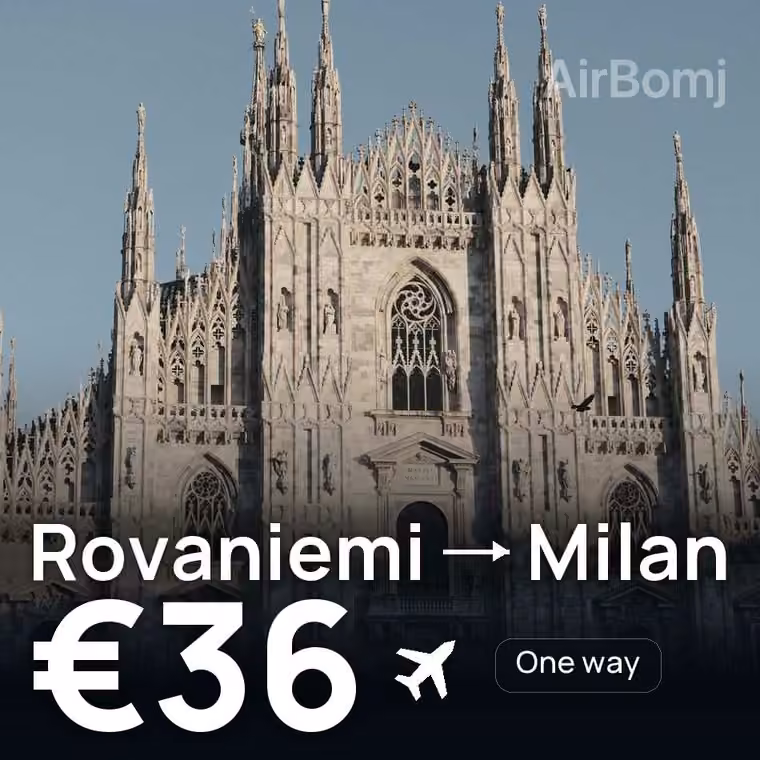 Rovaniemi → Milan for €36