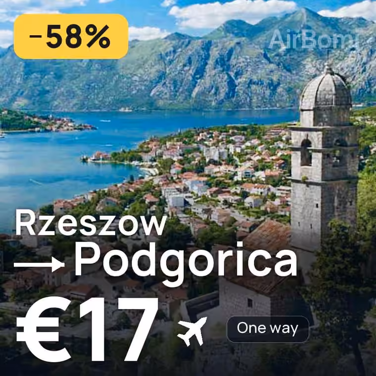 Rzeszow → Podgorica for €17