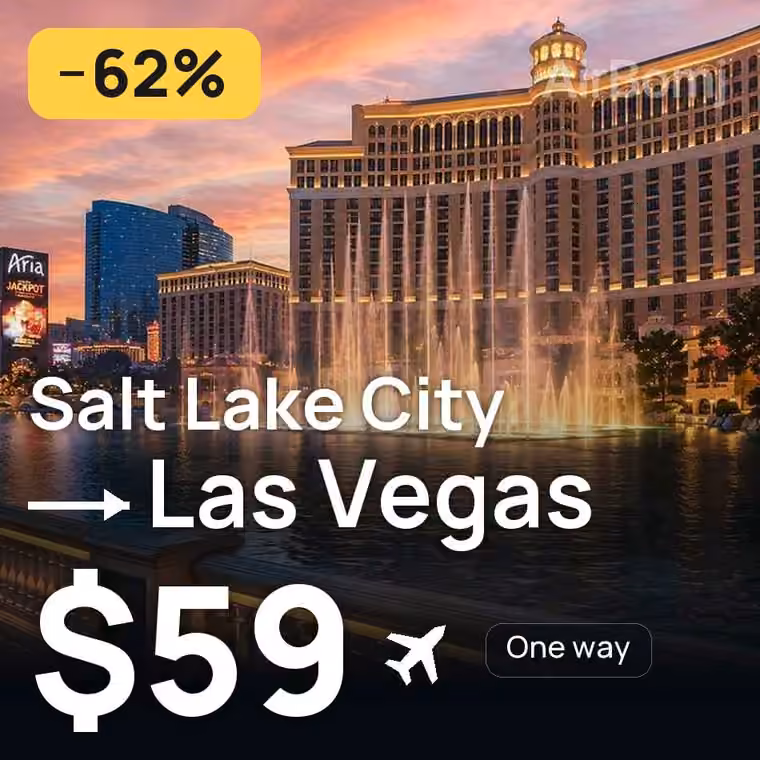 Salt Lake City → Las Vegas for $59