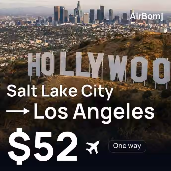 Salt Lake City → Los Angeles for $52