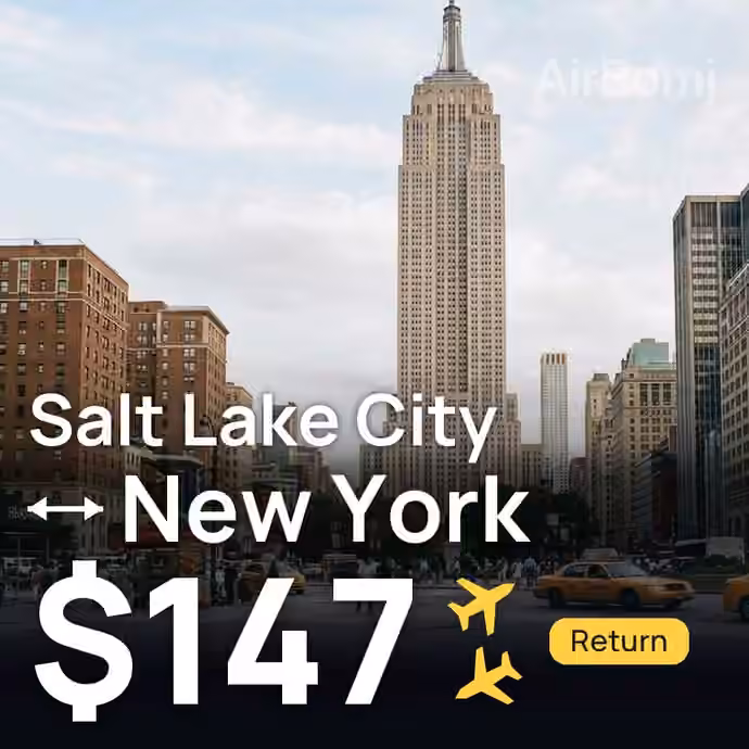 Salt Lake City → New York for $147