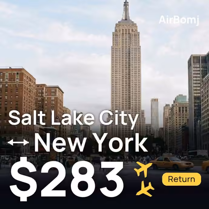 Salt Lake City → New York for $283