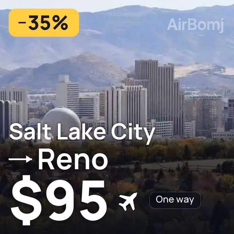 Salt Lake City → Reno for $95