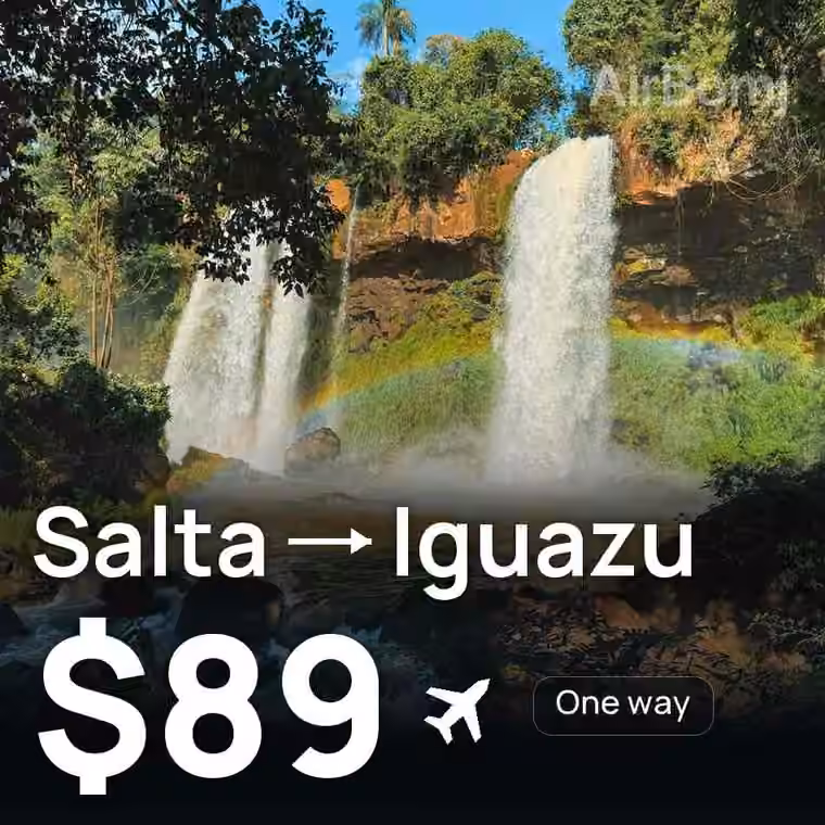 Salta → Iguazu for $89