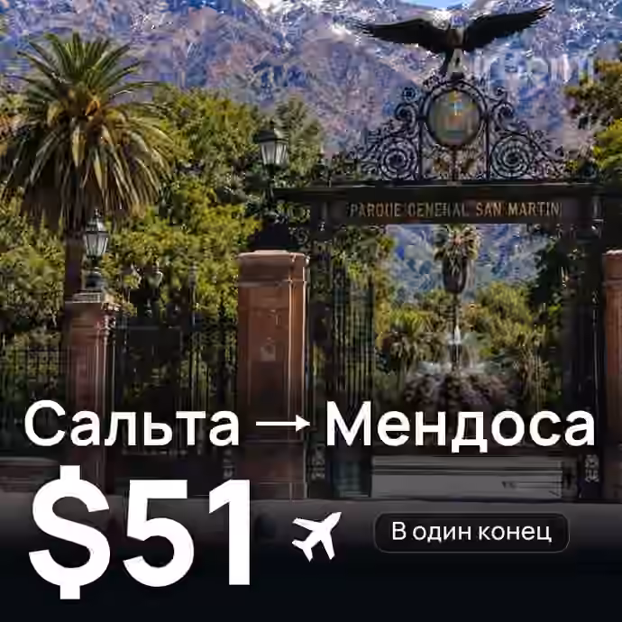 Сальта → Мендоса — лучшая цена $51