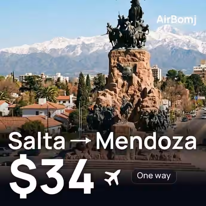 Salta → Mendoza for $34