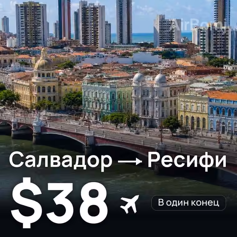 Салвадор → Ресифи за $67